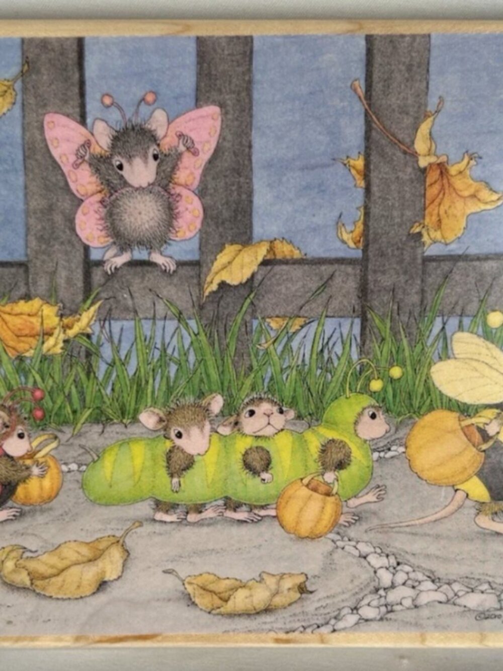 Stampabilities House Mouse Costume Contest Rubber Stamp Halloween Mice 2011 Wood